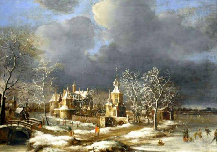 BORSSUM, Anthonie van Poelgeest Castle at Koudekerk near Leiden china oil painting image